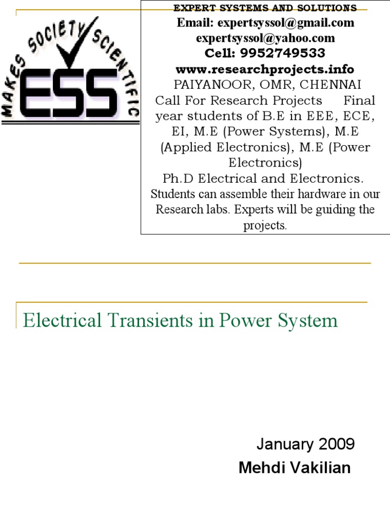 Electrical Transients in Power Systems | PDF | Electrical Network ...