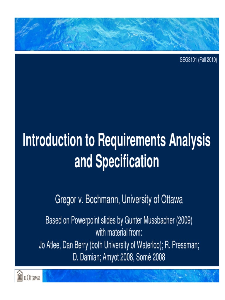Requirements Analysis and Specification Guide | PDF | Conceptual Model ...