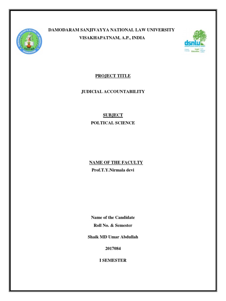 Judicial Accountability in India | PDF | Judiciaries | Alternative ...