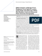 Differentiation of Benign From Malignant Focal Splenic Lesions