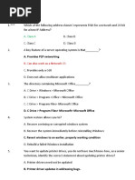 A. Class A: A. Provides P2P Networking