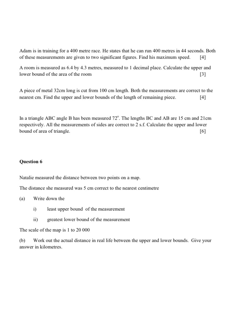 Accuracy Limits in Significant Figures | PDF | Significant Figures | Area