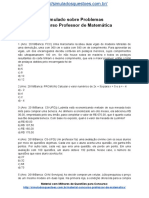 Simulado Sobre Problemas Concurso Professor de Matemática