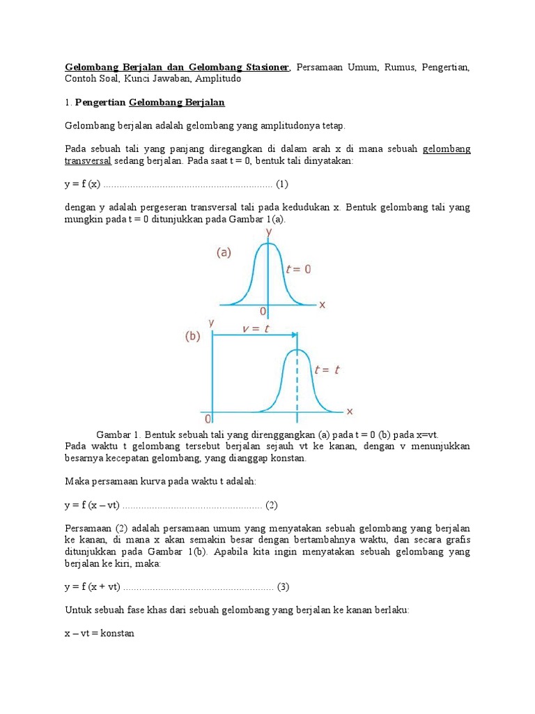 Contoh Soal Dan Pembahasan Gelombang