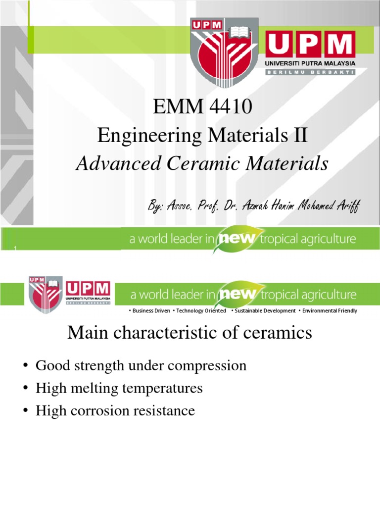 Advanced Ceramic Materials PDF Glasses Ceramics