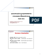 Qualificação de equipamentos e utilidades farmacêuticas