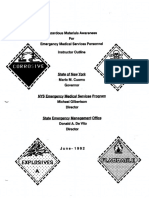 1992 Instructor Outline: NYS DOH EMS Hazardous Materials Awareness For Emergency Medical Services Personnel