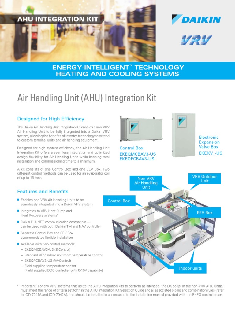 Daikin AHU Integration Kit Heat Pump Heat Exchanger