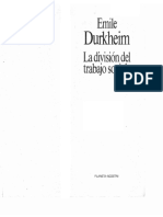 Durkheim, La División Del Trabajo Social (Selección)