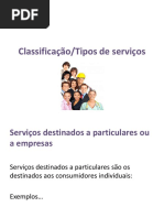 classificação dos serviços