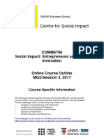 Social Impact Course Outline