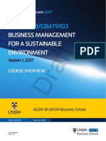 MBAX9103/GBAT9103: Business Management For A Sustainable Environment