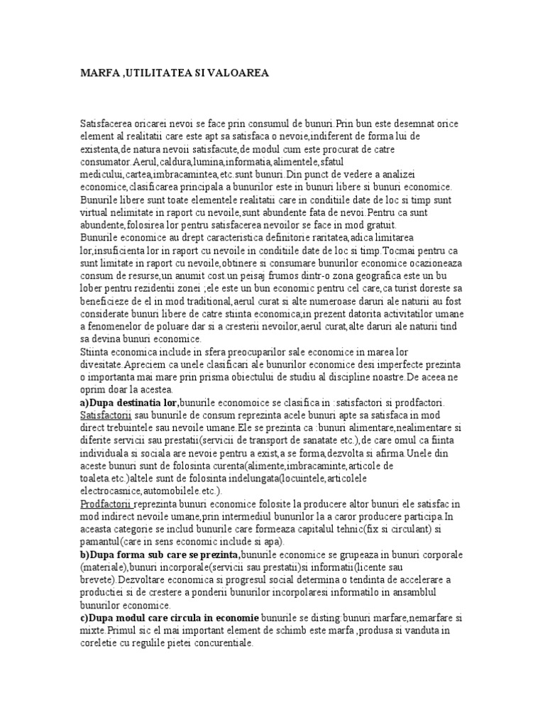 Definitie Marfa | PDF