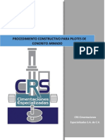 Procedimiento Constructivo para Pilotes de Concreto Armado