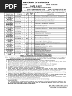 M Com Date Sheet Part I II 2018