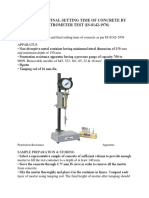Setting Times of Concrete