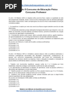 Simulado 5 Concurso de Educação Física Concurso Professor
