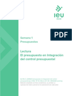 El Presupuesto en Integración Del Control Presupuestal