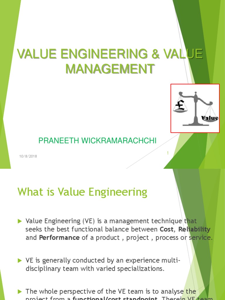 Value Engineering vs. Value Management | PDF | Engineering | Design