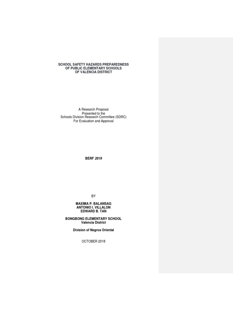 School Safety Hazards Preparedness PDF Disaster Risk Reduction