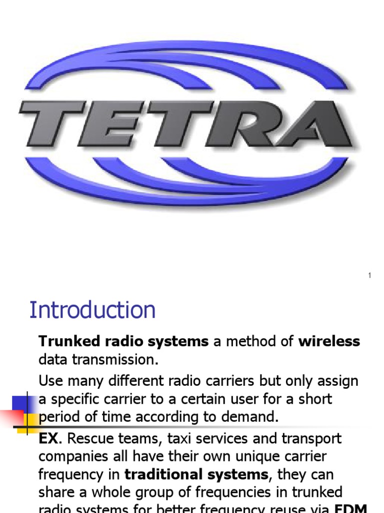 Tetra | PDF | Radio | Computer Network
