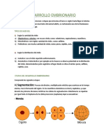 Desarrollo Embrionario Trabajo