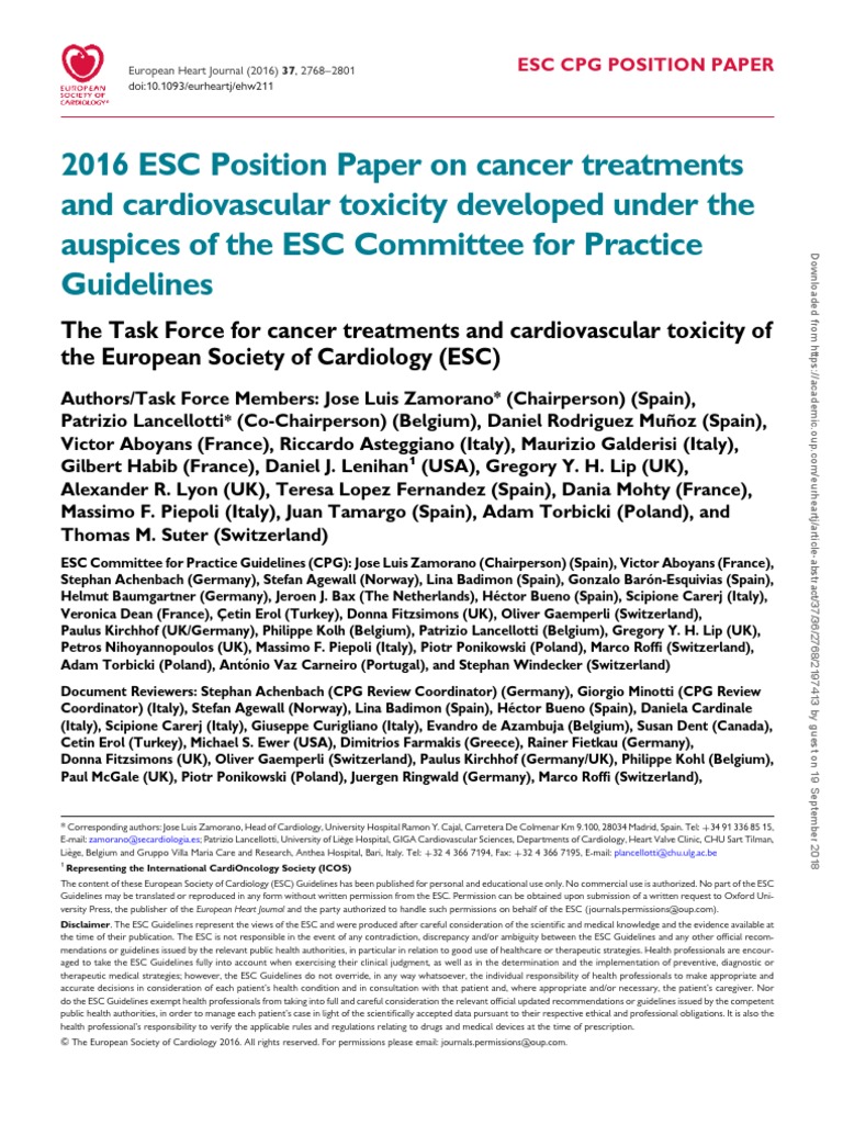 ESC PDF Chemotherapy Heart Failure