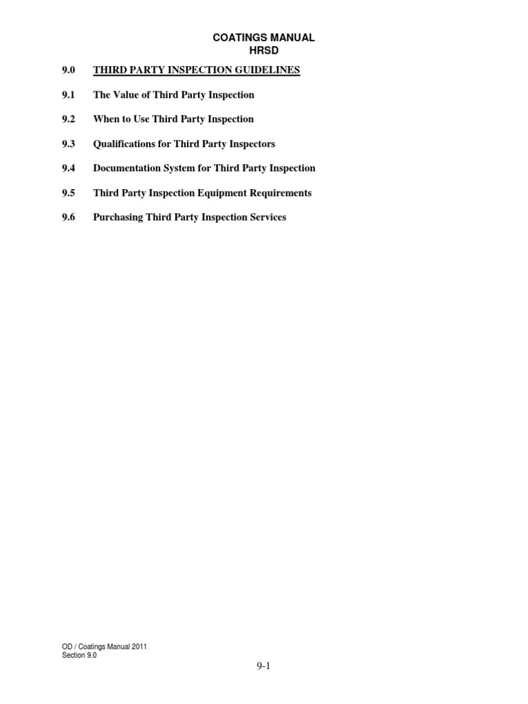 Third Party Inspection Guidelines PDF | PDF | Corrosion | Specification ...