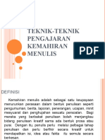 Teknik-Teknik Pengajaran Menulis