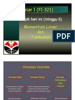 Momentum Linier Dan Tumbukan