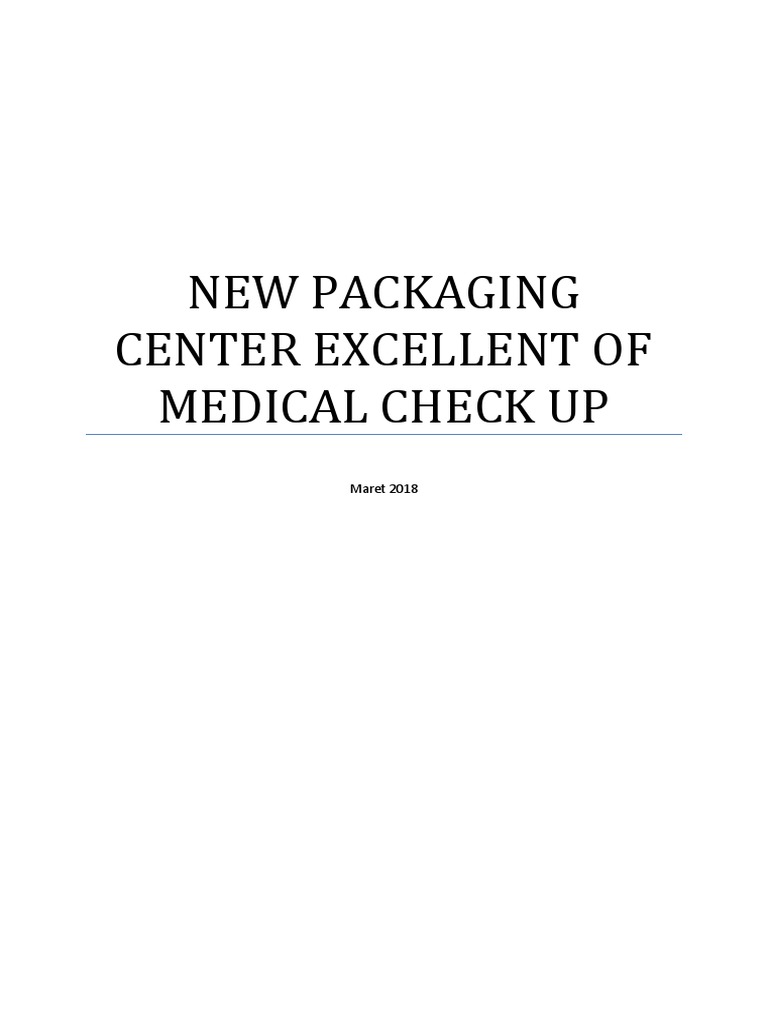 Medical Check-Up Packages Overview | PDF