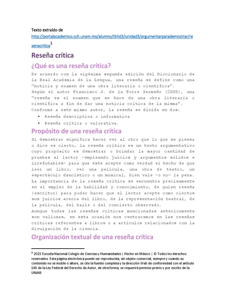 Qué Es Una Reseña Crítica | Autor | Sumario abstracto)