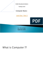 Computer Basics: Unit One: Part 1