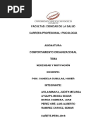 Necesidades y Motivacion Trabajo Grupal Perez Ore Luis...