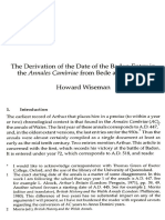 Howard Wiseman - The Derivation of the Date of the Badon Entry in the Annales Cambriae From Bede and Gildas Cover