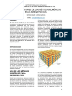 Uso de Los Métodos Numéricos en La Ingeniería Civil