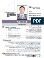 Setio: Curriculum Vitae