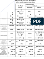 Principalele Relatii Folosite in Electrotehnica