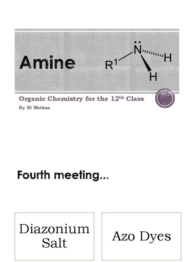 Organic Chemistry - Amine 4 | PDF | Amine | Carbon Compounds