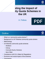 Evaluating The Impact of Community Quota Schemes in The UK: A. Fofana