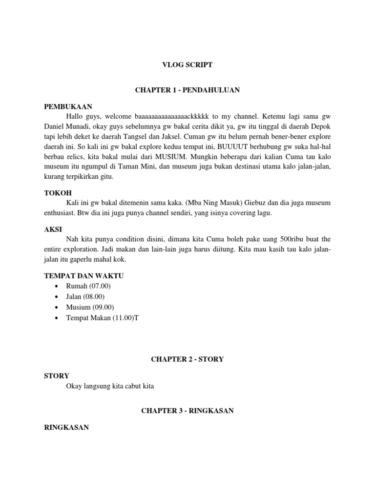 Vlog Script | PDF