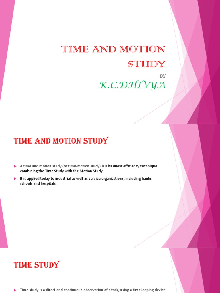 Time and Motion Study PDF