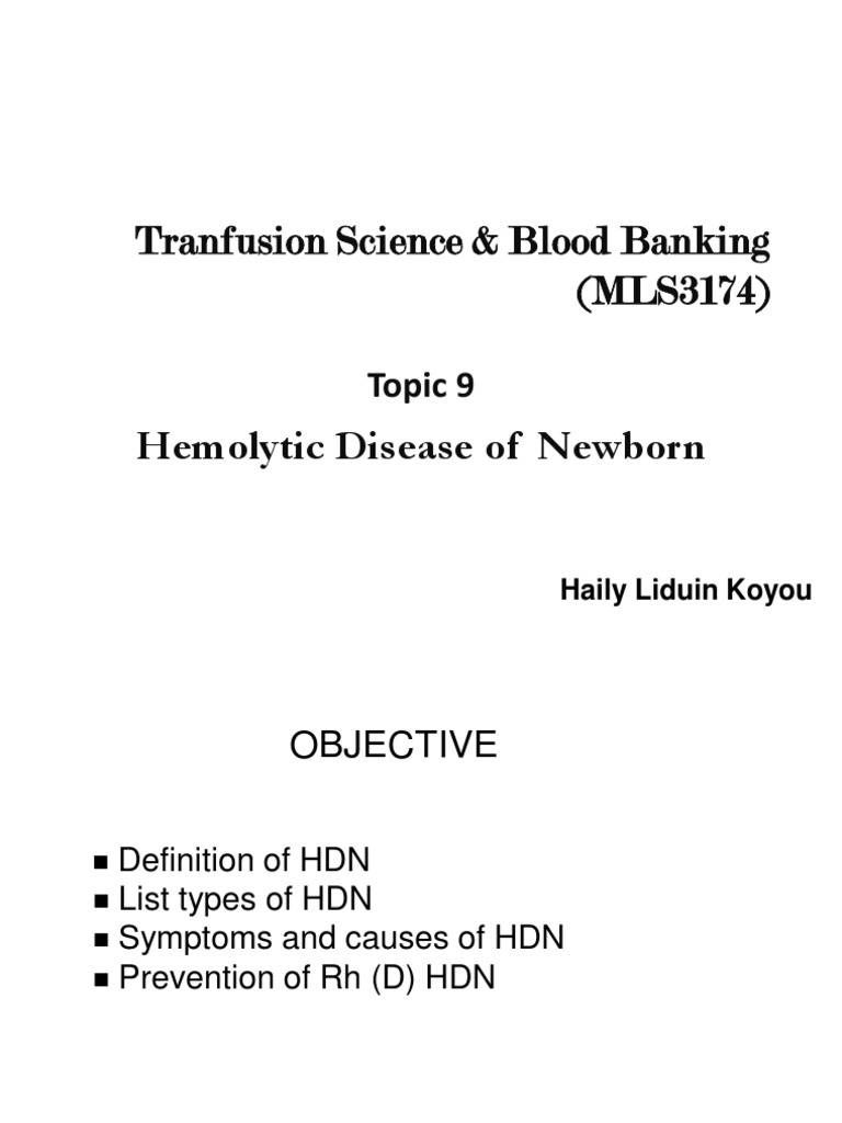 Hemolytic Disease of Newborn Overview | PDF | Blood Type | Blood