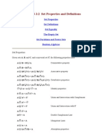 SECTION 3.2 Set Properties and Definitions