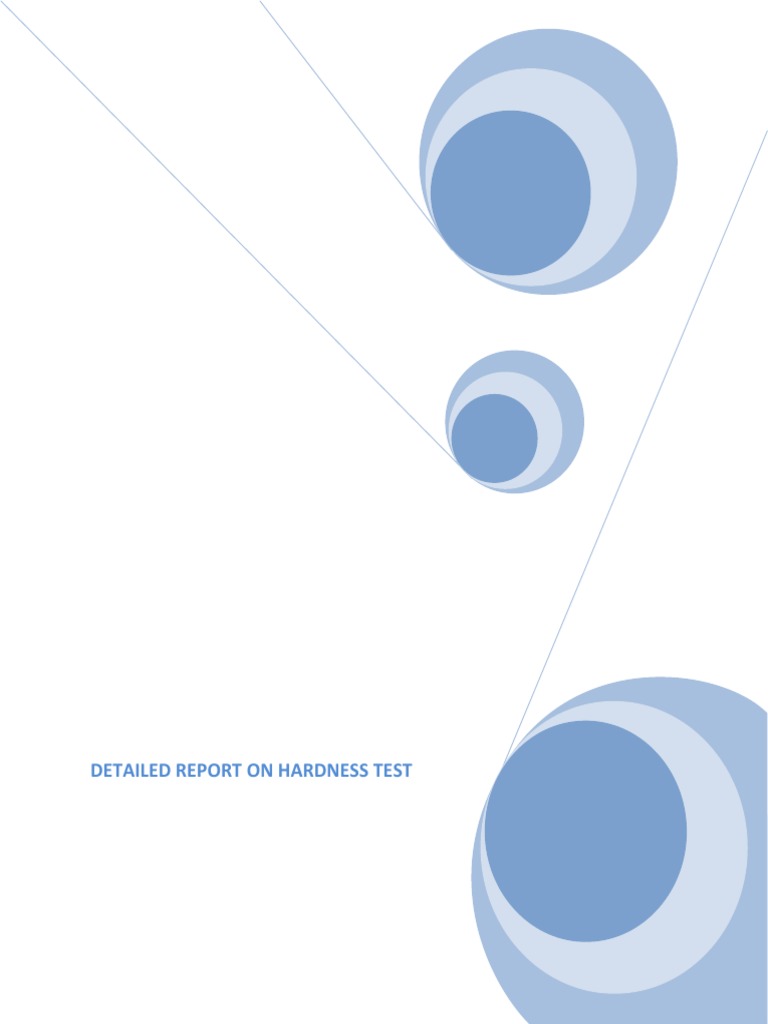 Hardness Testing Methods Report | PDF | Deformation (Engineering ...
