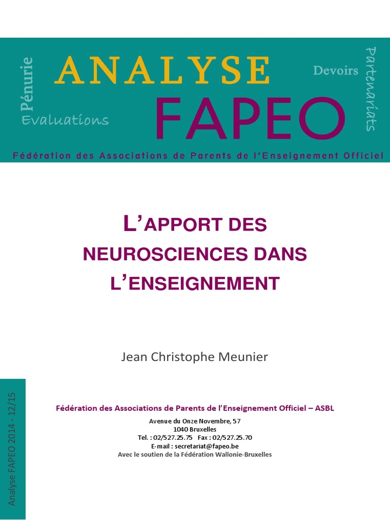 Neurosciences et pédagogies innovantes | PDF | Neuroscience | Cerveau