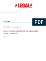 Data (Privacy and Protection) Bill, 2017: What To Expect - Legal Era PDF