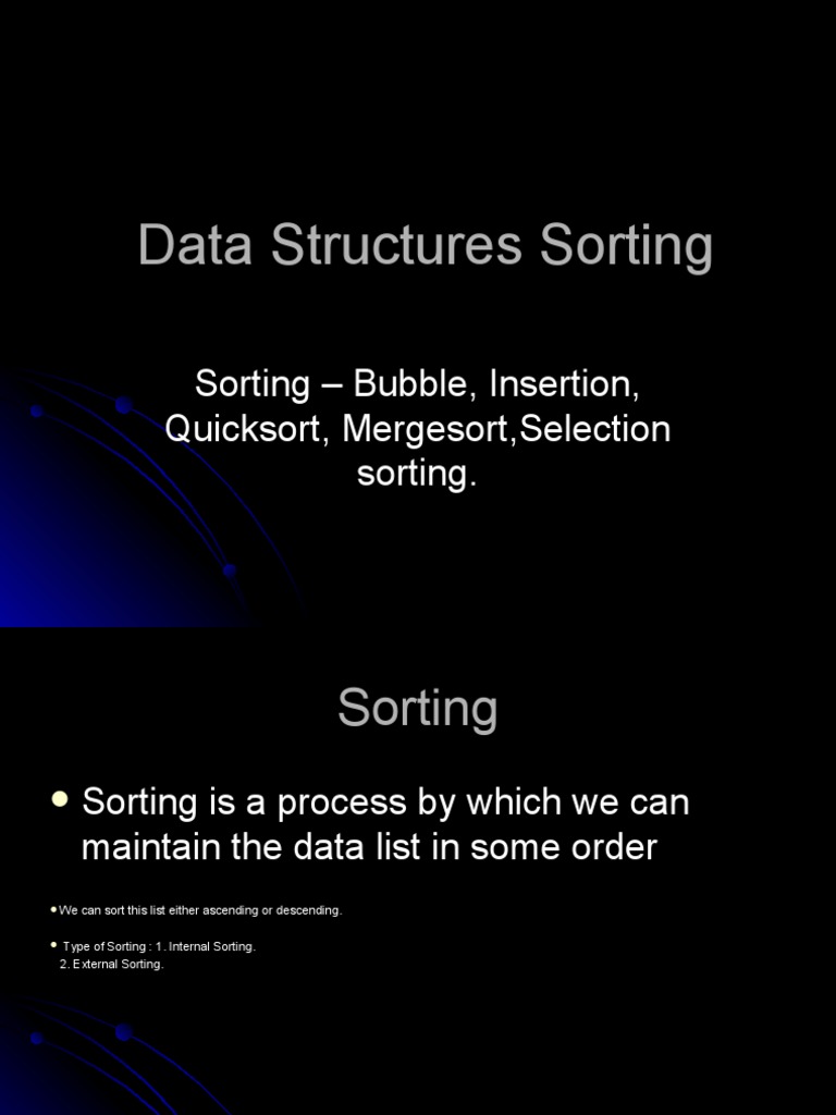 Data Structures: Sorting Techniques Explained | PDF