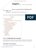 A Disk Read Error Occurred - Fix For Windows XP, Vista, 7, 8