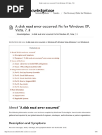 A Disk Read Error Occurred - Fix For Windows XP, Vista, 7, 8